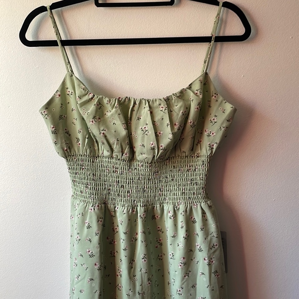 Wayf tier floral dress